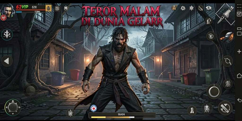 Tampilan menyeramkan dari gameplay yang gelap dan penuh ketegangan.