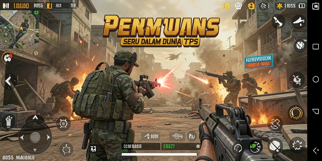 Screenshot game 8055 menampilkan aksi pertempuran yang mendebarkan dalam TPS.