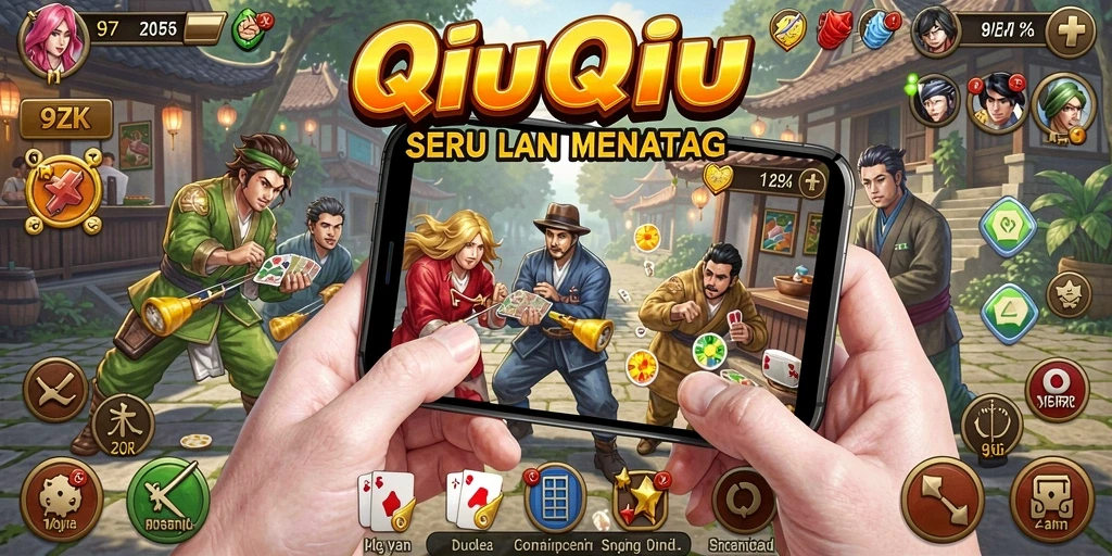 Tampilan gameplay QiuQiu yang mengasyikkan di 9ZK.