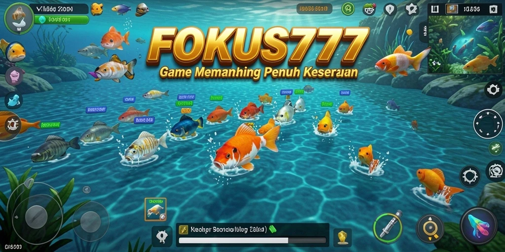 Tampilan gameplay memancing yang memukau dan mendebarkan.