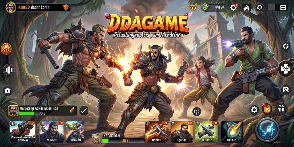 Tangkapan layar <strong>IDAGAME</strong> menunjukkan pertarungan mendebarkan dengan grafis yang menawan.