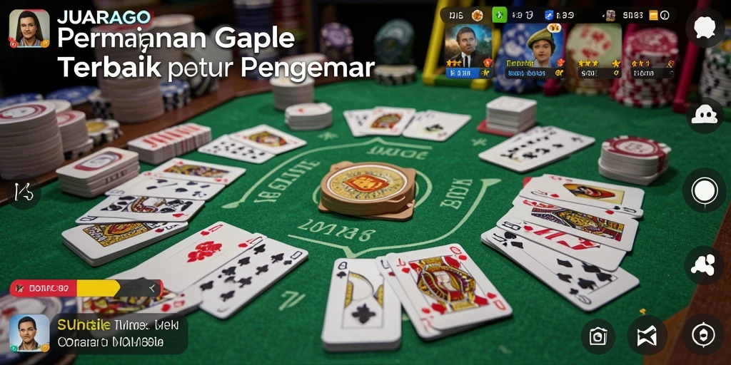 Tampilan gameplay seru di JUARAGO, nikmati permainan Gaple.