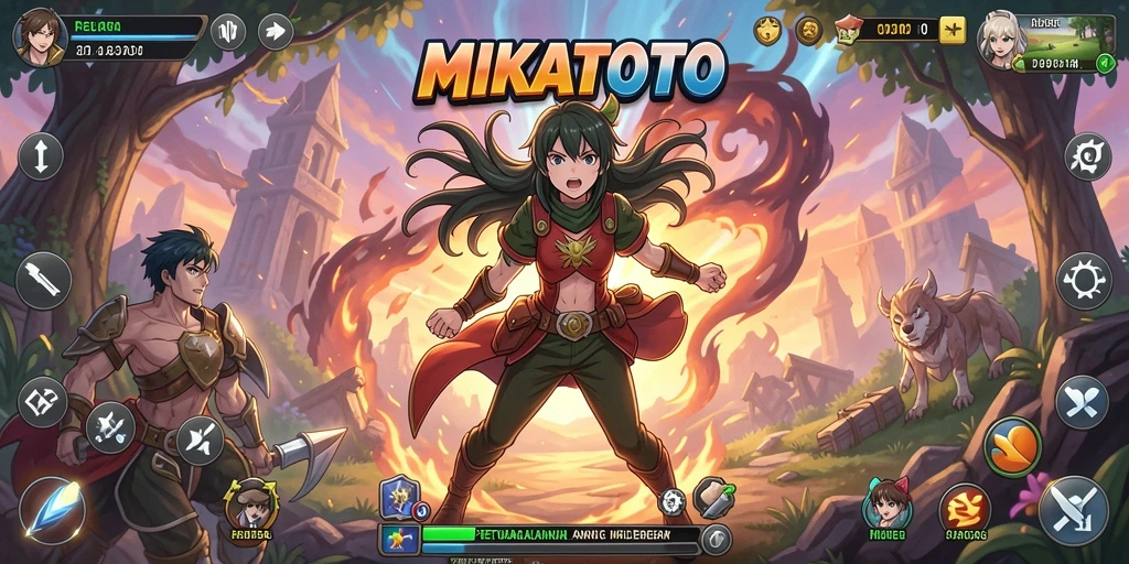 Tampilan gameplay MIKATOTO yang menegangkan dan penuh warna.