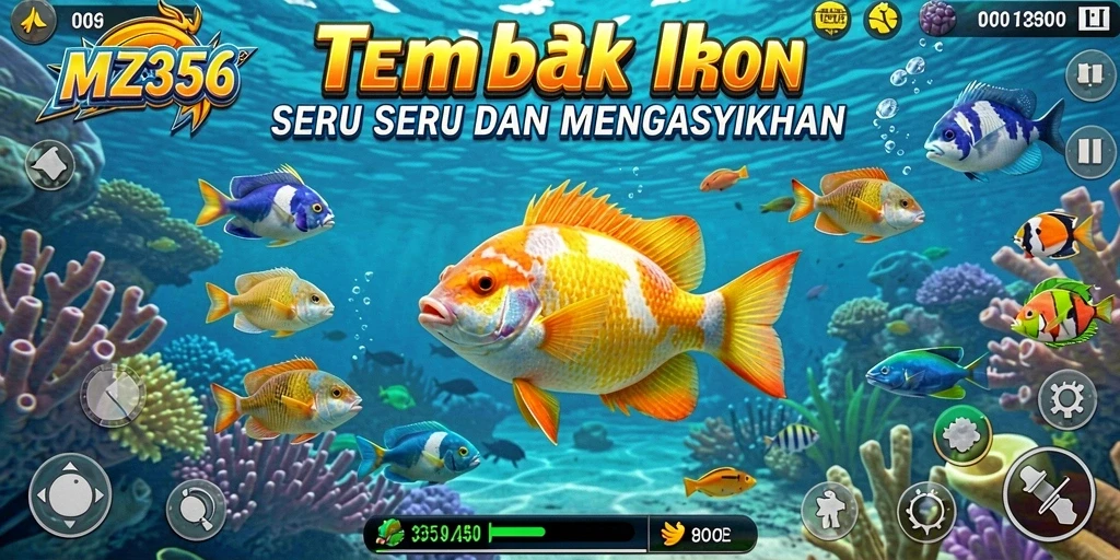 Tampilan gameplay MZ356 yang memikat saat menembak ikan.