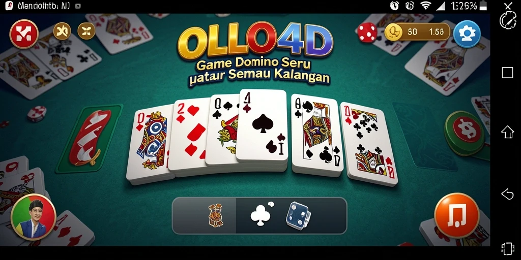 Tampilan gameplay menegangkan dengan strategi Domino yang menantang.
