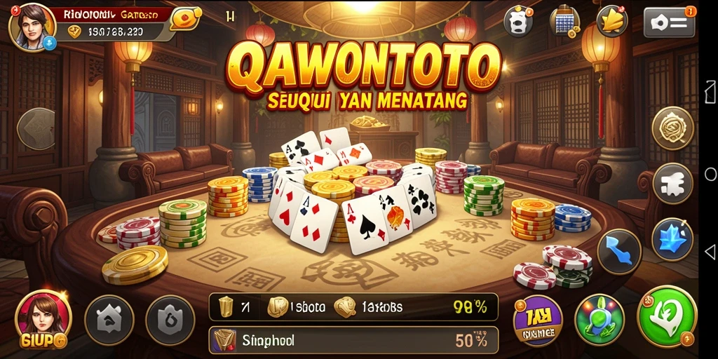 Tampilan gameplay QiuQiu yang seru dan menarik.