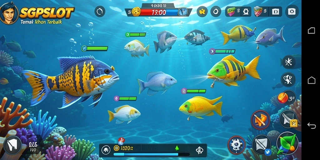 Screenshot SGPSLOT menampilkan gameplay seru Tembak Ikan.