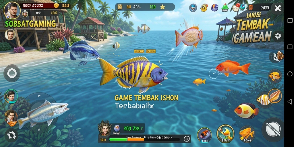 Tampilan gameplay menembak ikan yang seru di SOBATGAMING.