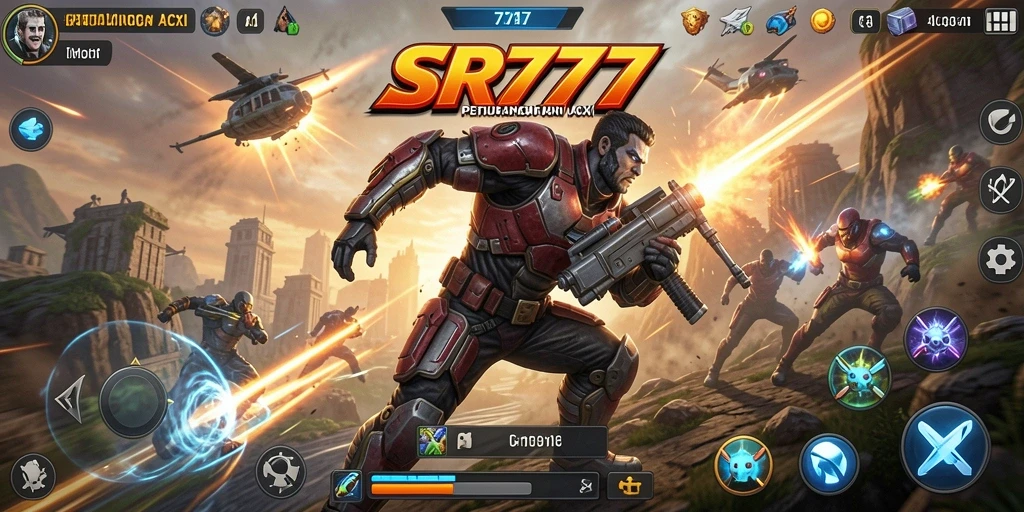 Tampilan gameplay Action yang mendebarkan di SR777.