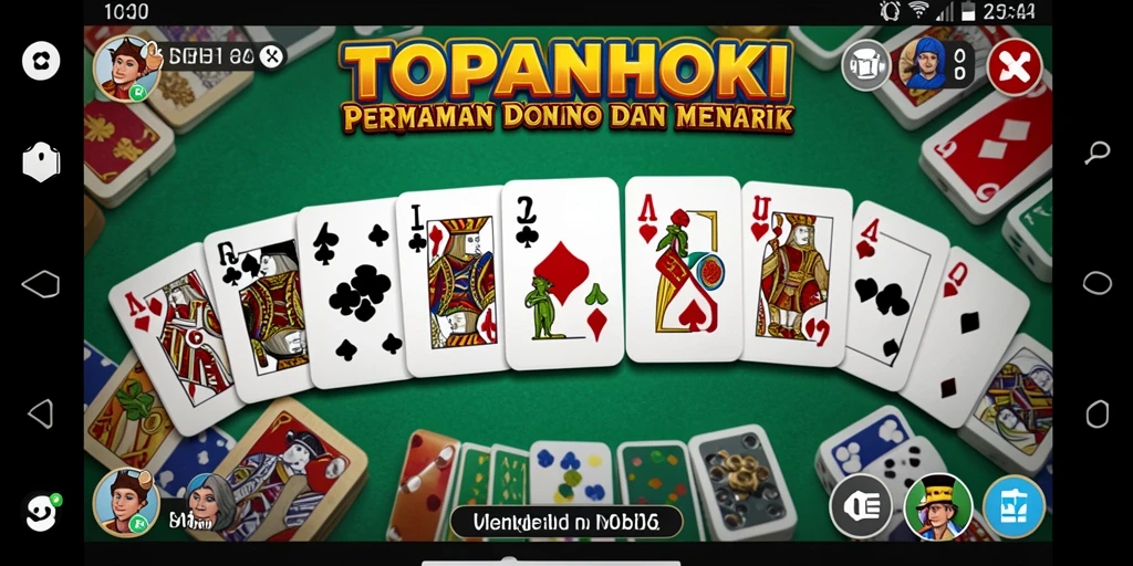 Tampilan gameplay Domino yang seru dan interaktif di TOPANHOKI.