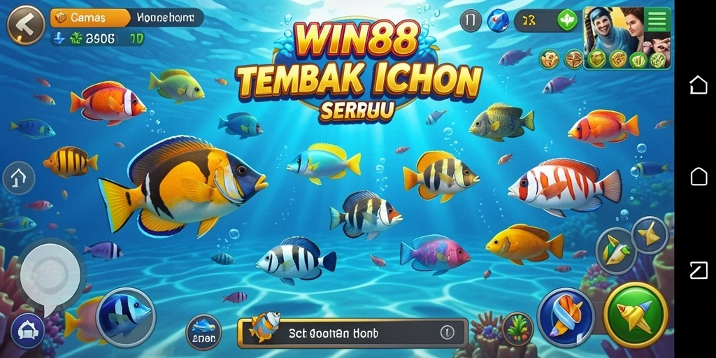 Tampilan gameplay menarik dari game Tembak Ikan WIN88.